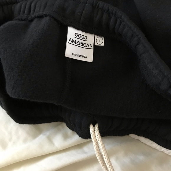 Good American Pants - Good American Black Drawstring Joggers